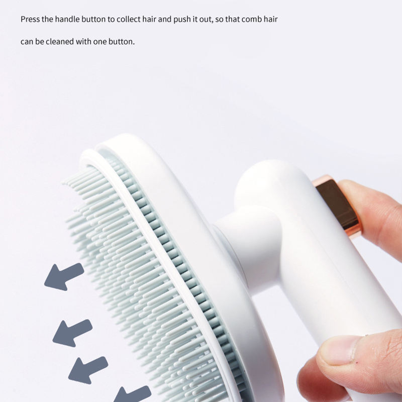 Self-Cleaning Pet Hair Brush: Easy Grooming Tool for Cats & Dogs - Blitzwear Co