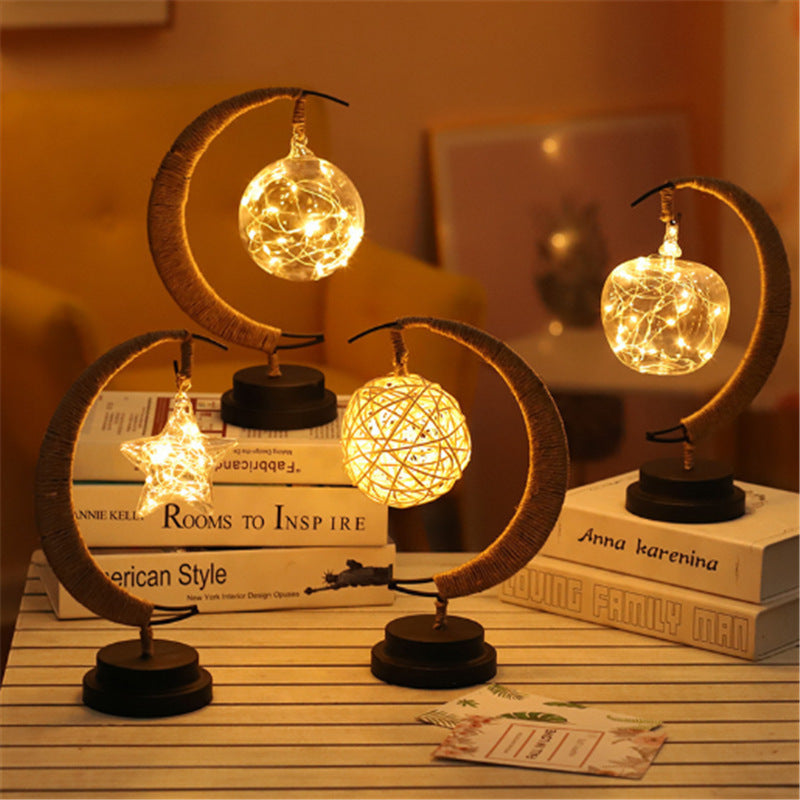 LED Star Moon Apple Lights: Magical Decoration for Festive Ambiance - Blitzwear Co