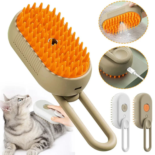 3 in 1 Pet Brush Cat Steam Brush Comb Dog Brush Electric Spray Cat Hair Brushes Massage Pet Grooming Hair Removal Combs - Blitzwear Co