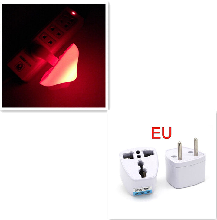 LED Night Light Mushroom Wall Socket Lamp EU US Plug Warm White Light-control Sensor Bedroom Light Home Decoration - Blitzwear Co